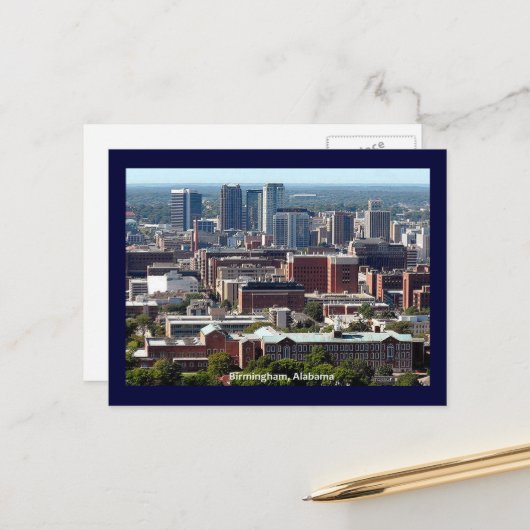 Birmingham, Alabama Briefkaart (Voorkant / Achterkant in situ)