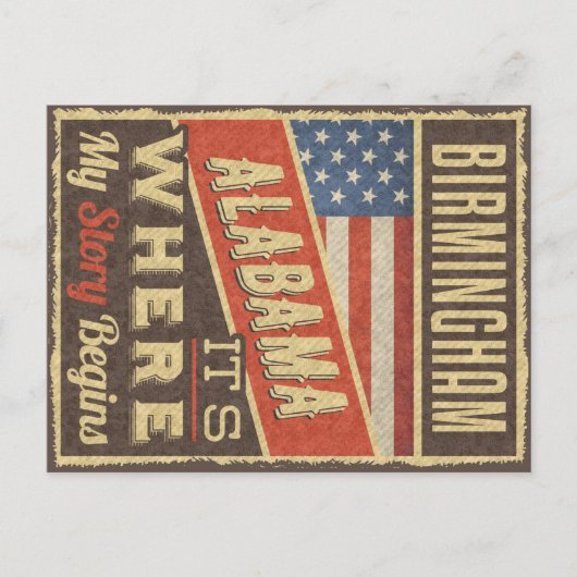 Birmingham Alabama Briefkaart (Voorkant)