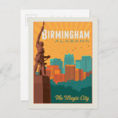 Birmingham, Alabama Briefkaart (Voorkant / Achterkant)