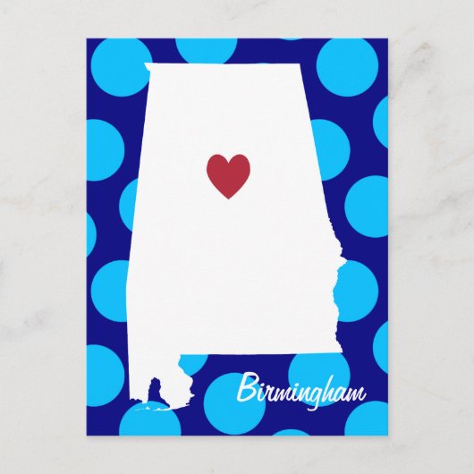 Birmingham Alabama Briefkaart (Voorkant)