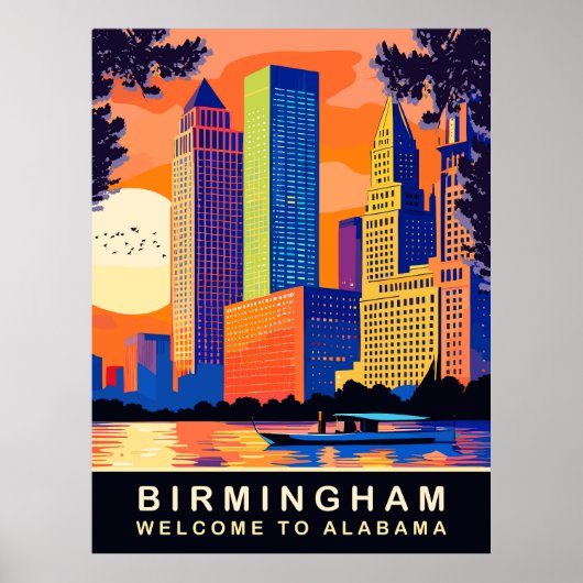 Birmingham, Alabama, Cahaba River, Reizen Poster (Voorkant)