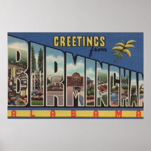 Birmingham, Alabama - Grote Letter-scènes Poster