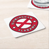 Birmingham Alabama Kartonnen Onderzetters (Schuin)