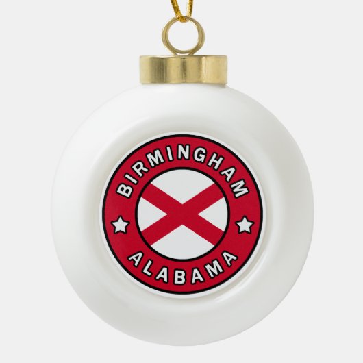 Birmingham Alabama Keramische Bal Ornament (Voorkant)