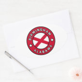 Birmingham Alabama Ovale Sticker (Envelop)
