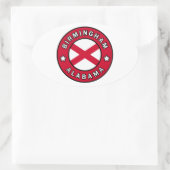 Birmingham Alabama Ovale Sticker (Tas)