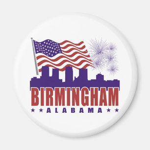 Birmingham Alabama Patriotic Magnet
