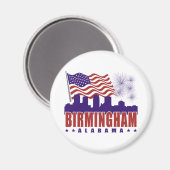 Birmingham Alabama Patriottische magneet (Voorkant / Achterkant)