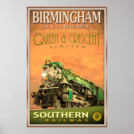 Birmingham Alabama QUEEN & CRESCENT Limited Poster (Voorkant)