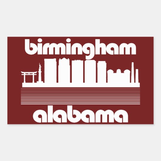 Birmingham, Alabama Rechthoekige Sticker (Voorkant)
