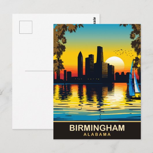 Birmingham Alabama, Reizen Briefkaart (Voorkant / Achterkant)