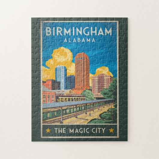 Birmingham Alabama Reizen Kunst Antiek Legpuzzel (Verticaal)