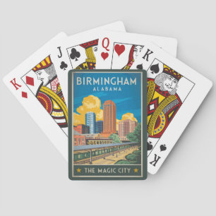 Birmingham Alabama Reizen Kunst Antiek Pokerkaarten