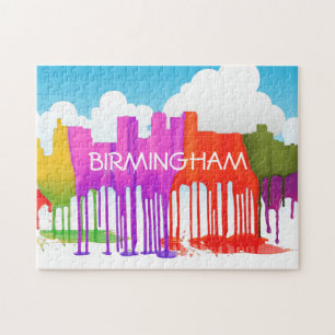 BIRMINGHAM ALABAMA SKYLINE - PUDDLES - LEGPUZZEL