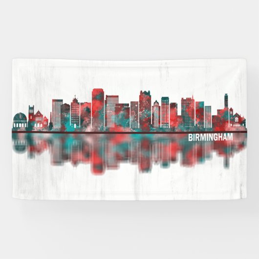 Birmingham Alabama Skyline Spandoek (Horizontaal)