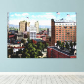 Birmingham Alabama Skyline Uitzicht Canvas Afdruk (Insitu (Houten vloer))
