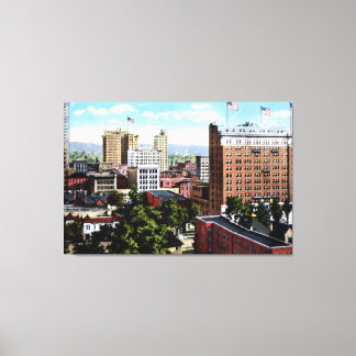 Birmingham Alabama Skyline Uitzicht Canvas Afdruk