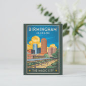 Birmingham Alabama Travel Art Vintage Briefkaart (Staand voorkant)