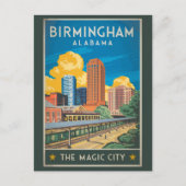 Birmingham Alabama Travel Art Vintage Briefkaart (Voorkant)
