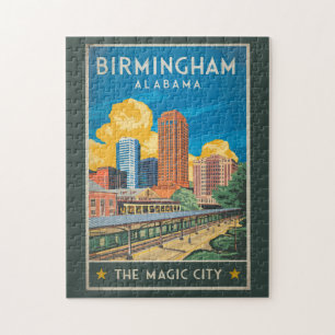 Birmingham Alabama Travel Art Vintage Legpuzzel
