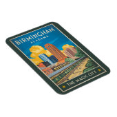 Birmingham Alabama Travel Art Vintage Magneet (Rechterzijde)