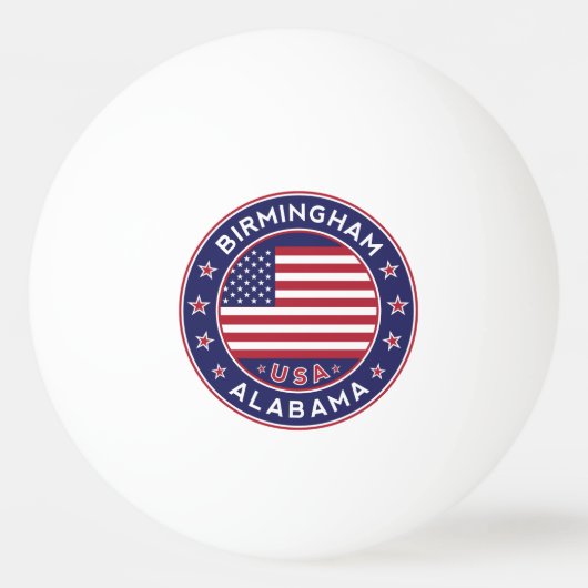 Birmingham, Alabama, Verenigde Staten Pingpongbal (Voorkant)