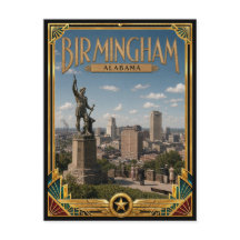 Birmingham Alabama Vintage Art Deco Gouden Tijdper