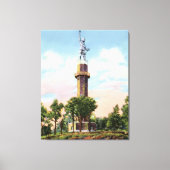 Birmingham Alabama Vulcan op Rode Berg Canvas Afdruk (Voorkant)