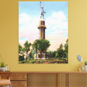 Birmingham Alabama Vulcan op Rode Berg Canvas Afdruk (Insitu (Woonkamer))