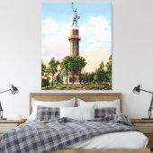 Birmingham Alabama Vulcan op Rode Berg Canvas Afdruk (Insitu (Slaapkamer))