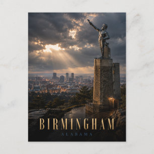 Birmingham Alabama Vulcan-standbeeld REALMS Briefkaart