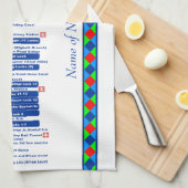 Birmingham and Faseley Canal UK Waterways Blue Theedoek (Quarter Fold)