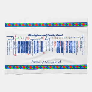 Birmingham and Faseley Canal UK Waterways Blue Theedoek