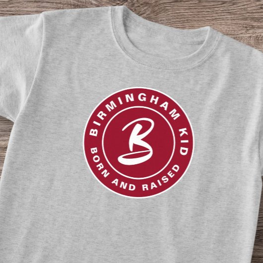 Birmingham Bama Kind Geboren Crimson Fitness Retro T-shirt