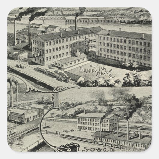 Birmingham Brass Co Vierkante Sticker (Voorkant)
