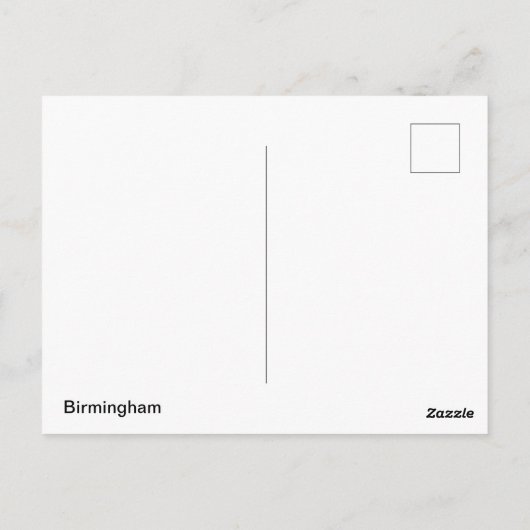 Birmingham Briefkaart (Achterkant)
