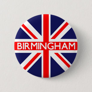 Birmingham: Britse vlag Ronde Button 5,7 Cm