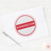 Birmingham City Pride Embleem – Engelse identiteit Ronde Sticker (Envelop)