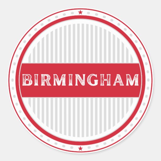 Birmingham City Pride Emblem – English Identity Ronde Sticker (Voorkant)