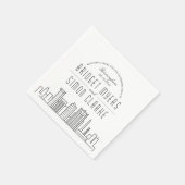 Birmingham Deco Skyline | Weddenschap Napkins Servet (Hoek)