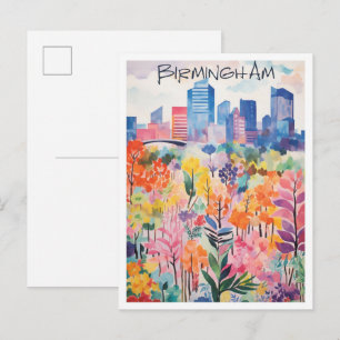 Birmingham Engeland Reis Stad Esthetiek Briefkaart