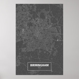 Birmingham, Engeland (zwart wit) Poster