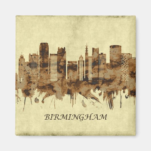 Birmingham England Cityscape Magneet (Voorkant)