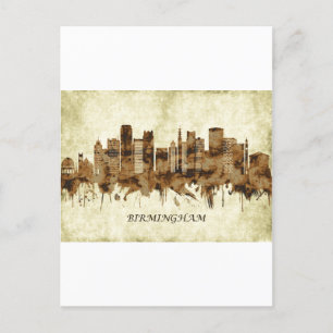 Birmingham England Cityscape Uitnodiging Briefkaart
