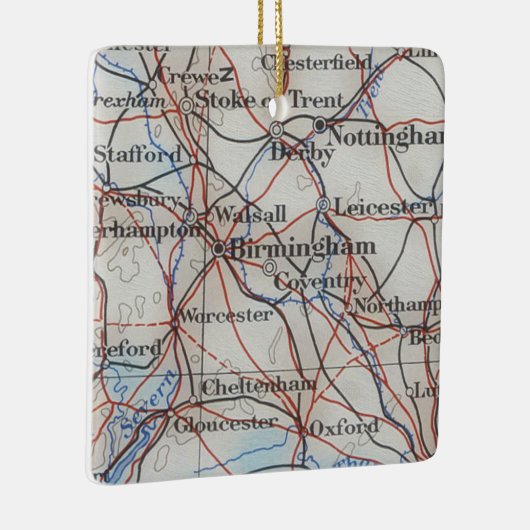 Birmingham England  Map Keramisch Ornament (Rechts)
