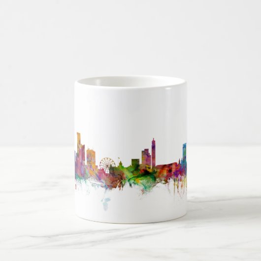 Birmingham England Skyline Koffiemok (Center)