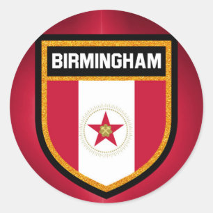 Birmingham Flag Ronde Sticker