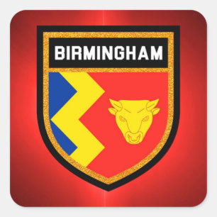 Birmingham Flag Vierkante Sticker