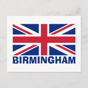 Birmingham in het blauw briefkaart