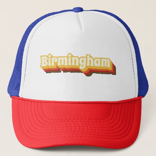 Birmingham Retro tekst Trucker Pet (Voorkant)